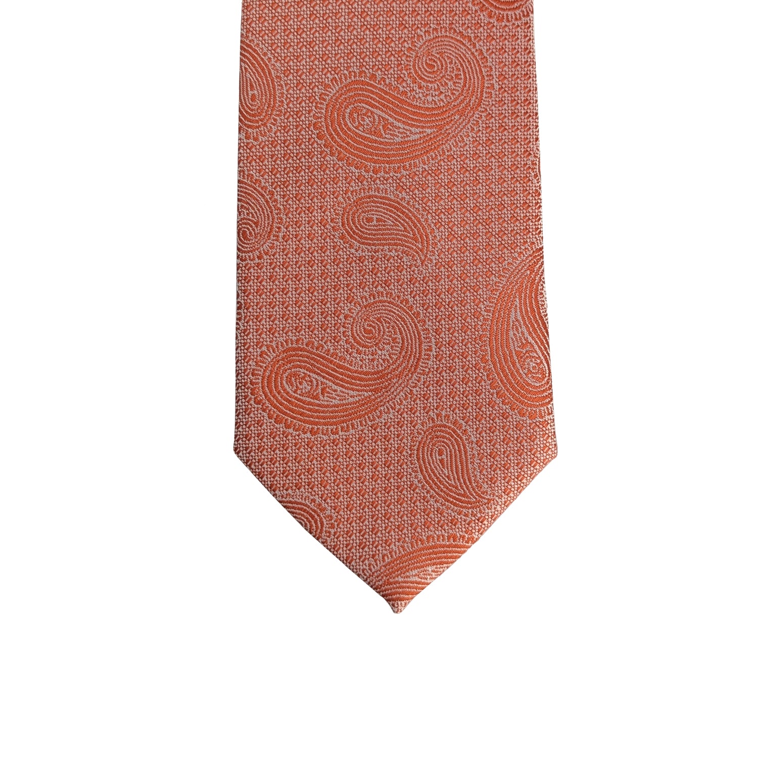 Kensington Paisley Tie - MWY311956 - Burnt Orange 2
