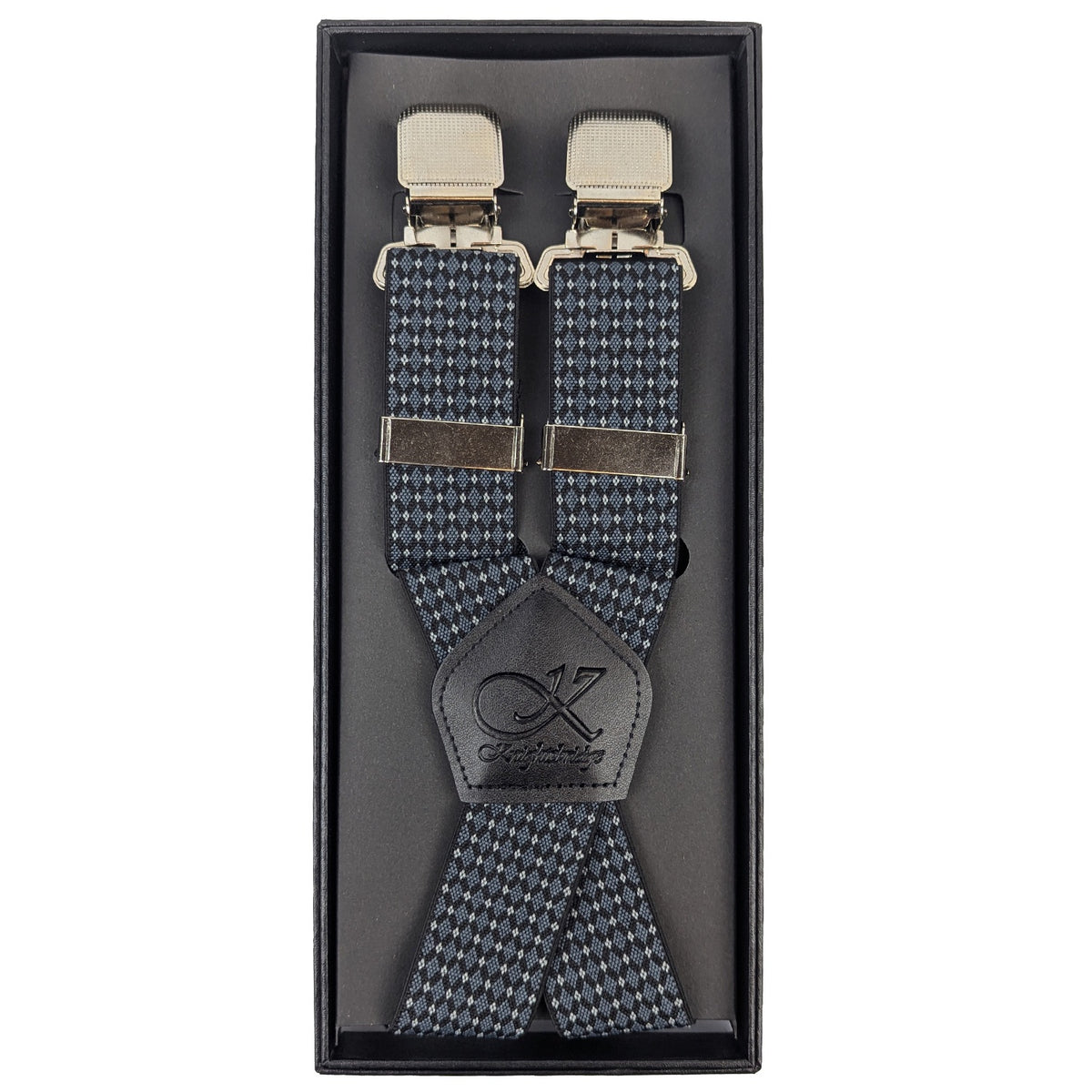 Knightsbridge Clip On Diamond Braces - MW148 - Grey 1