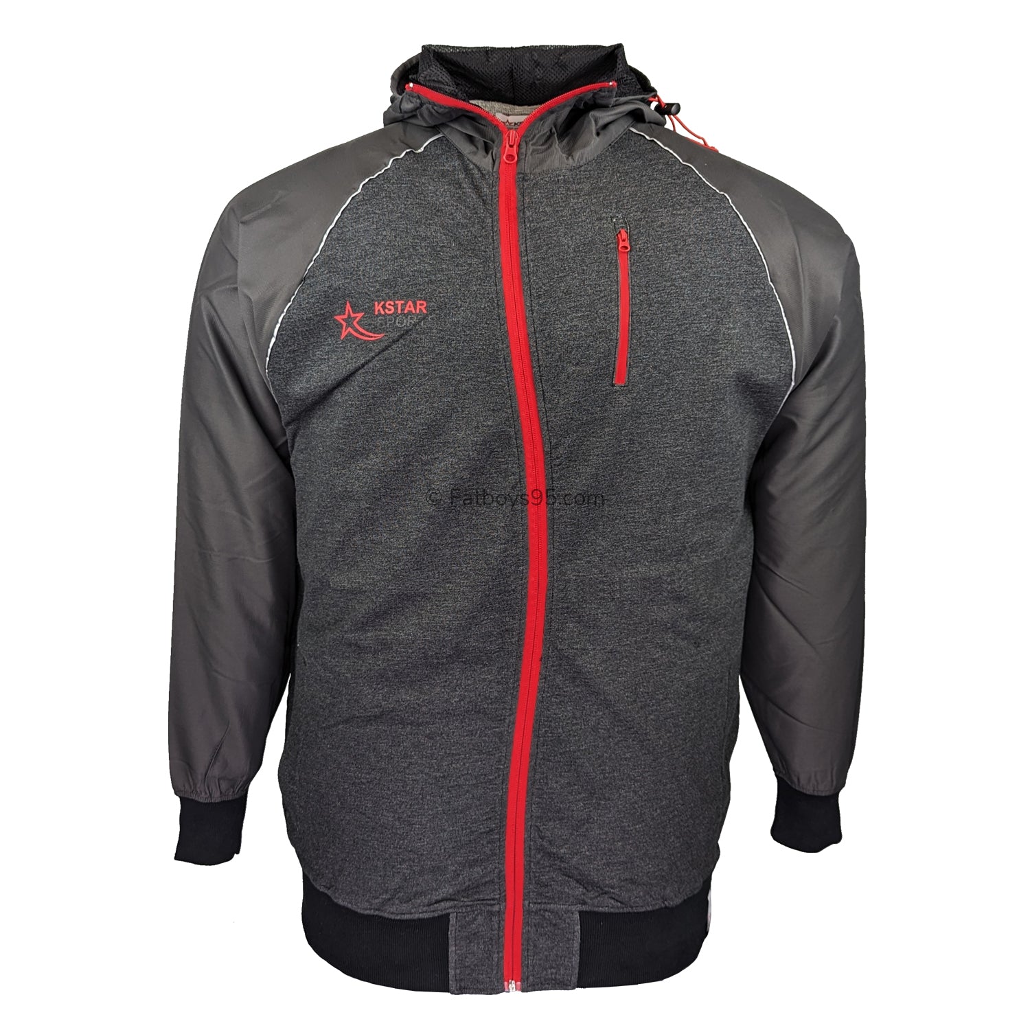 K Star Sports Full Zip Hoody - KSS001 - Charcoal 1