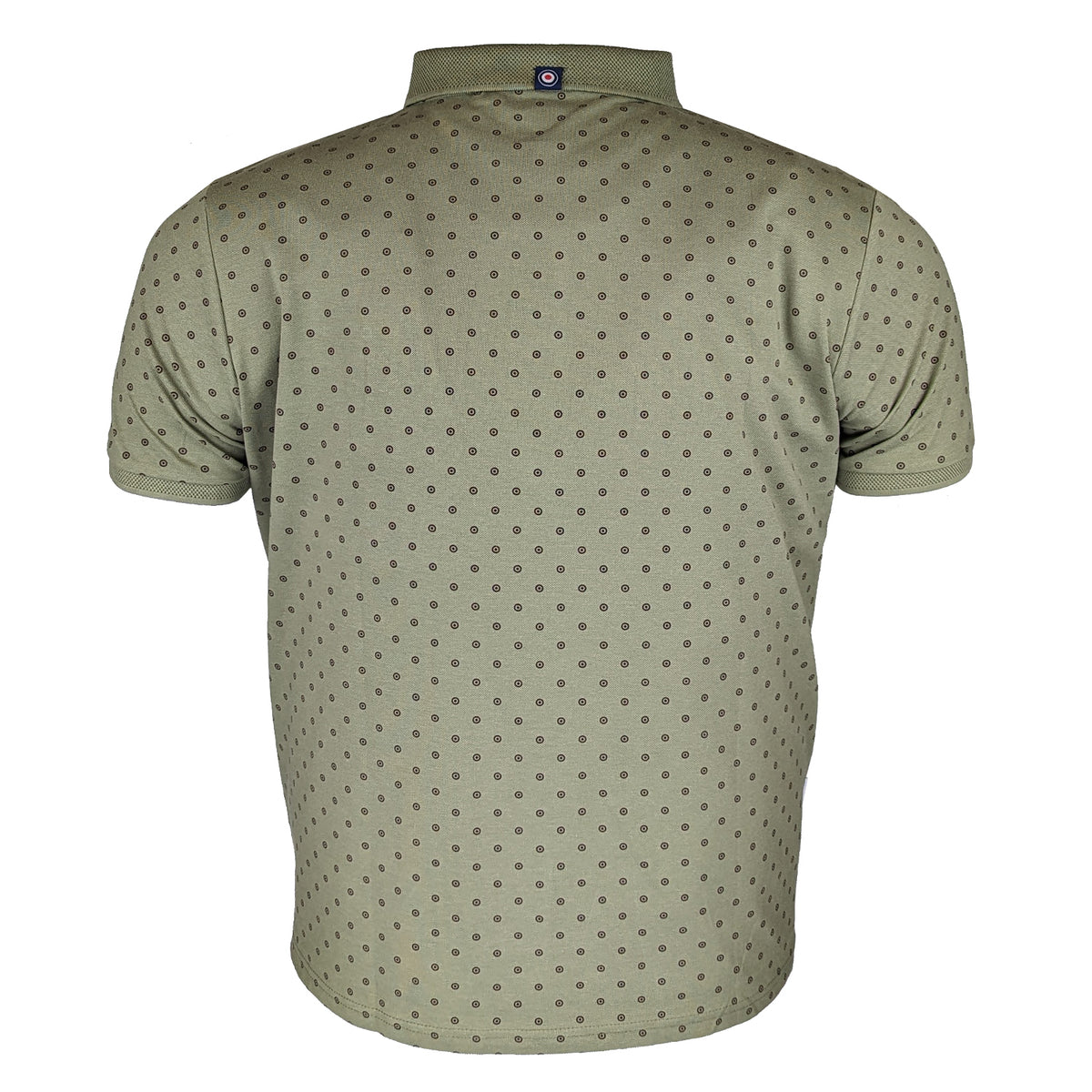Lambretta Target AOP Premium Polo - LB4299 - Khaki