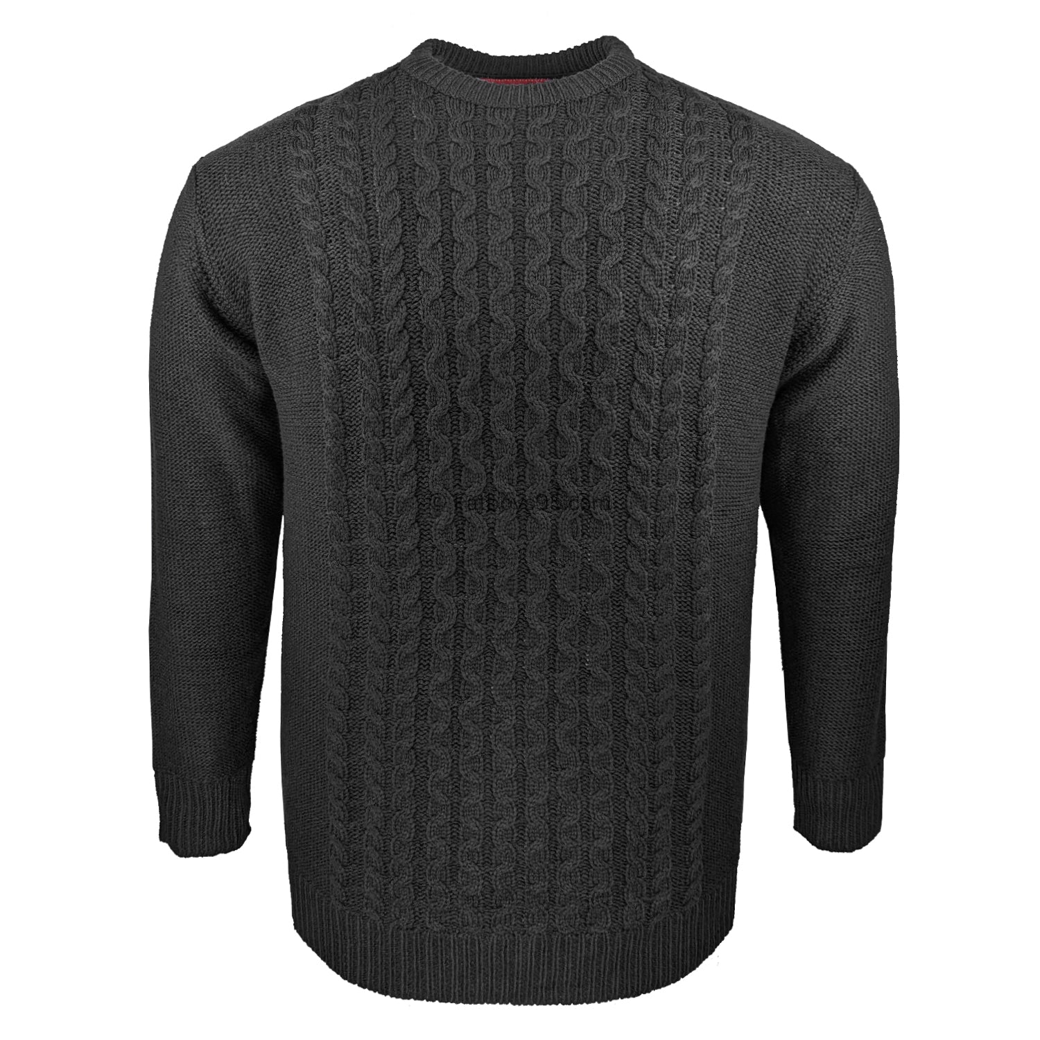 Big Men s Metaphor Cable Knit Sweater 02425 Black 2XL to 5XL Fatboys 95