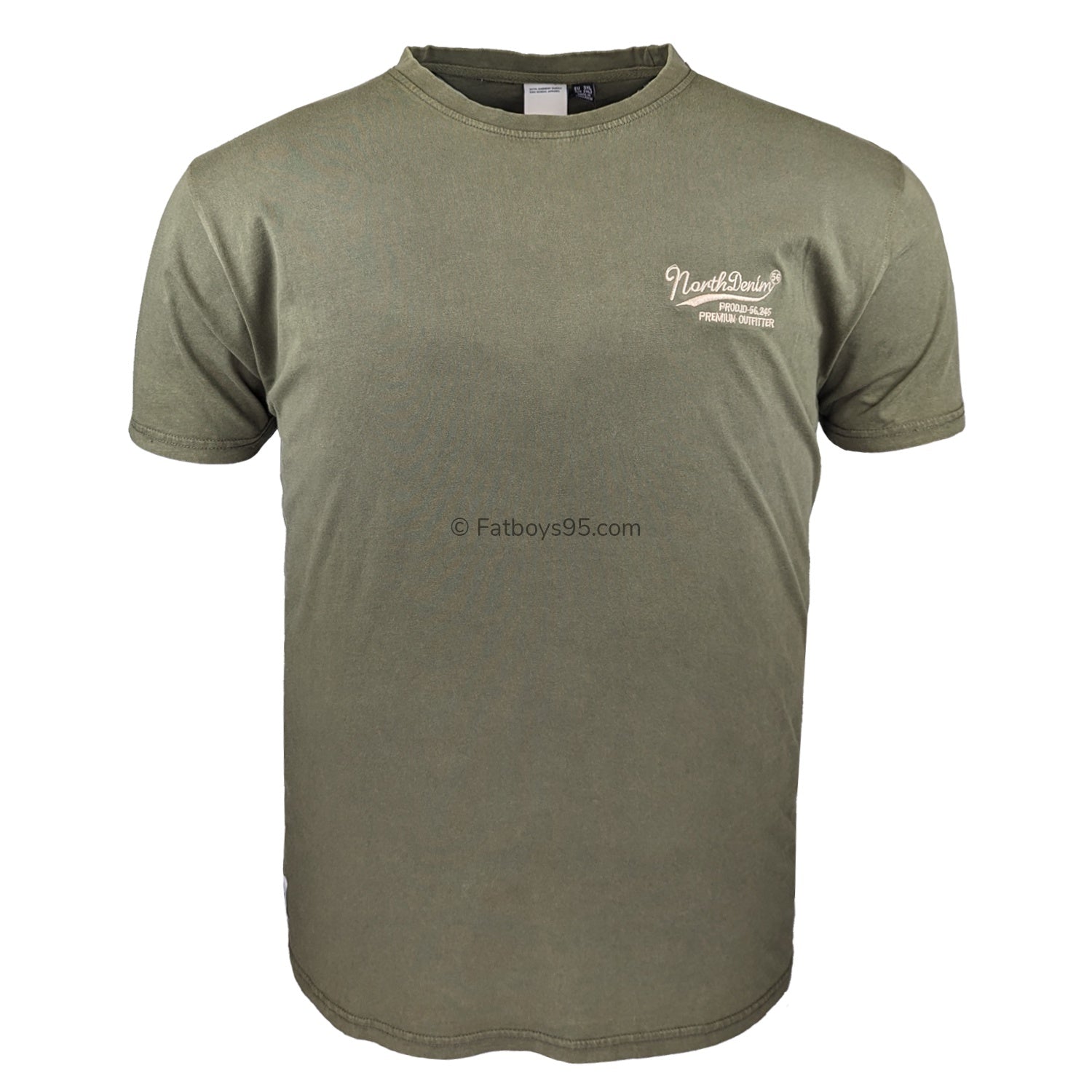 North 56Denim T-Shirt - 41330 - Dusty Olive Green 1