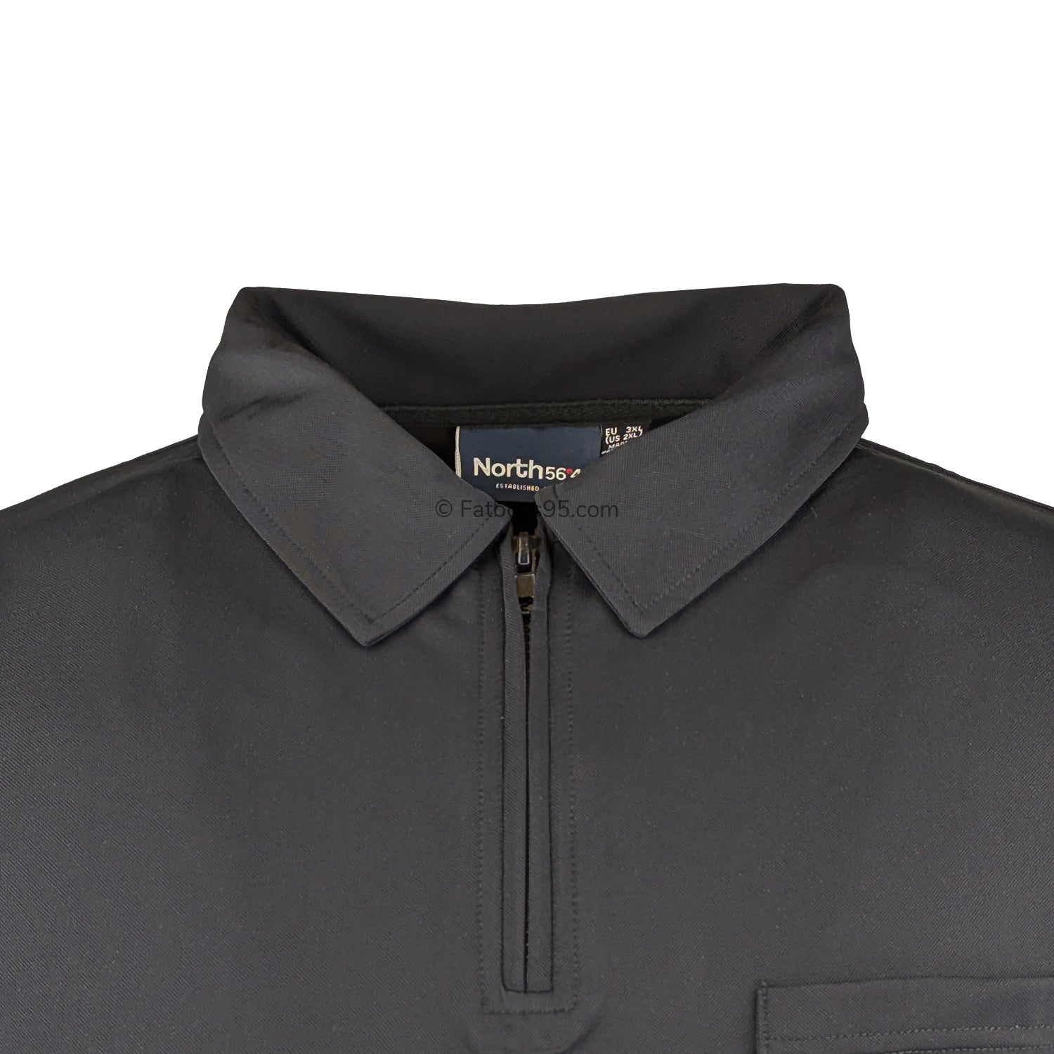 North 56°4 Cool Effect Quarter Zip L/S Polo - 43122 - Black 2