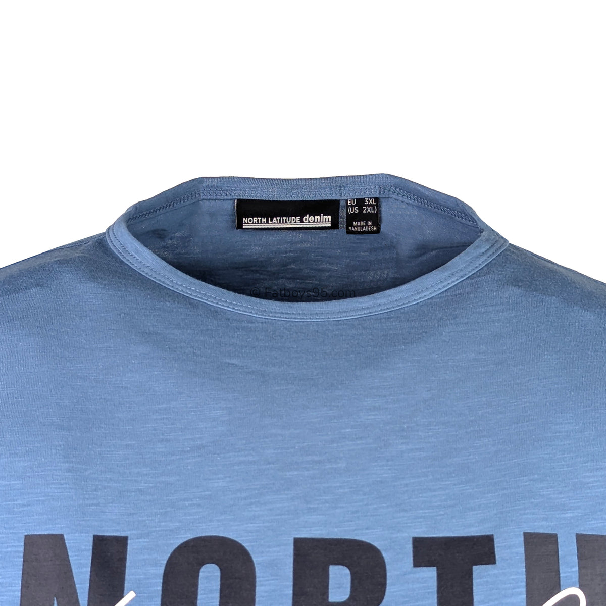 North Latitude Denim Printed Logo Tee - 99335 - Dusty Blue 2