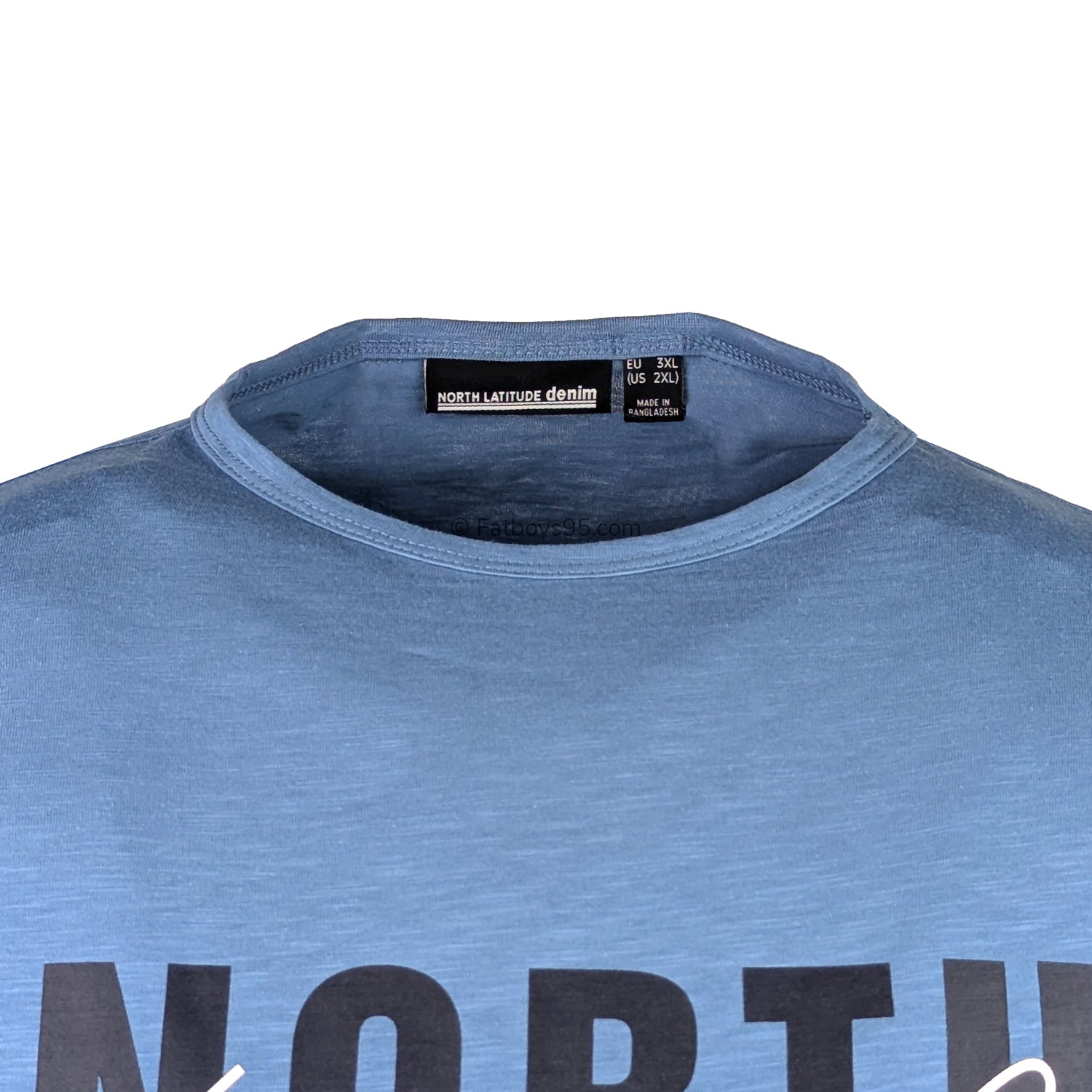 North Latitude Denim Printed Logo Tee - 99335 - Dusty Blue 2