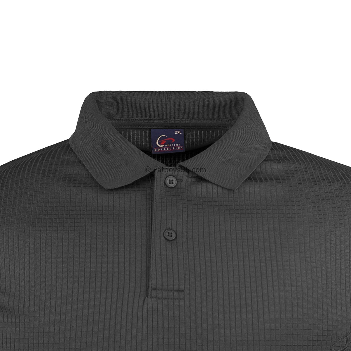 Perfect Collection Plain Mesh Polo - Black 2