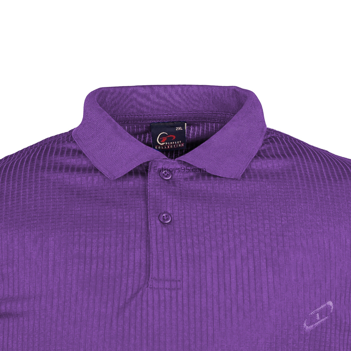 Perfect Collection Plain Mesh Polo - Purple 2
