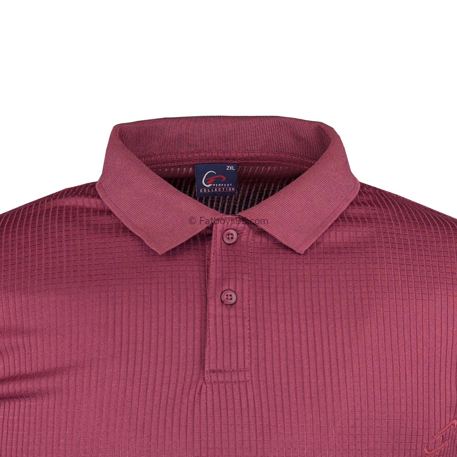 Perfect Collection Plain Mesh Polo - Wine 2