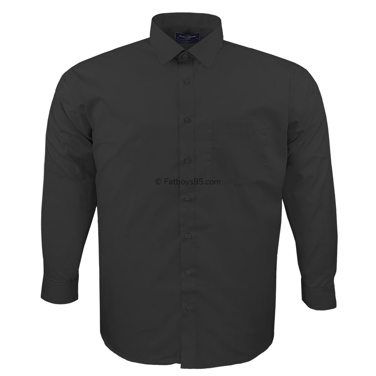 Rael Brook Plain L/S Shirt - 8032 - Black 1