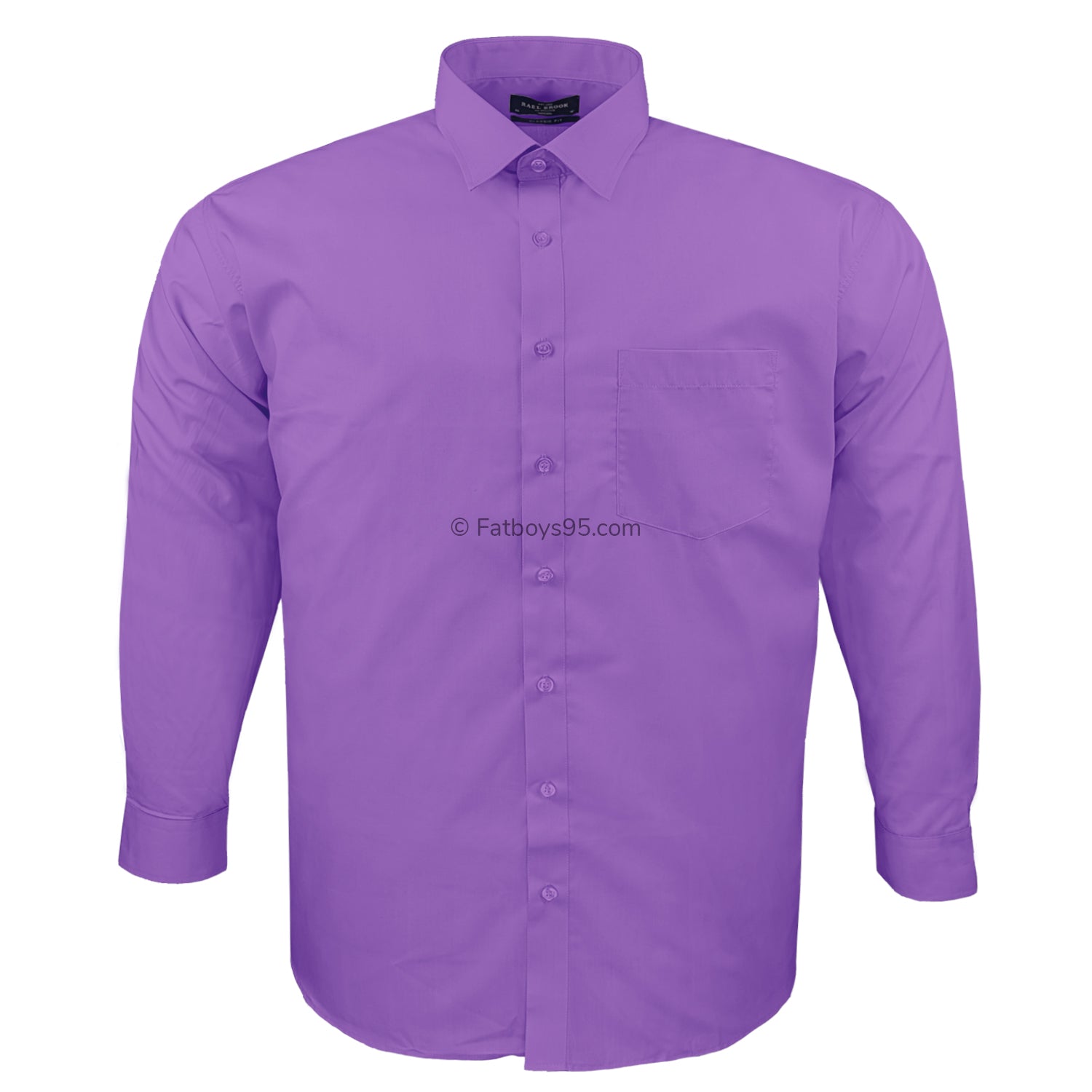 Rael Brook Plain L/S Shirt - 8079 - Violet 1
