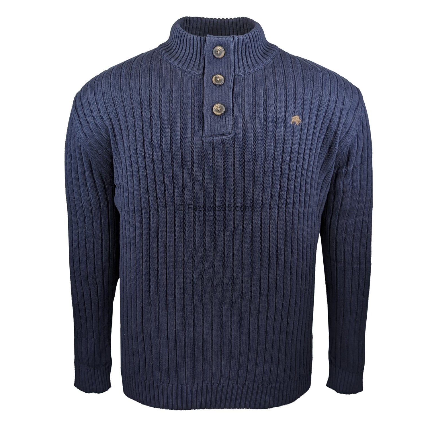 Raging Bull Funnel Neck Sweater - A1346 - Navy 1