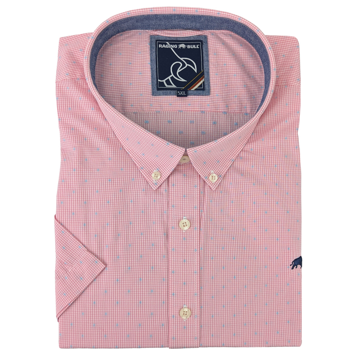 Raging Bull S/S Polka Dot Shirt - S16CS14 - Vivid Pink 1