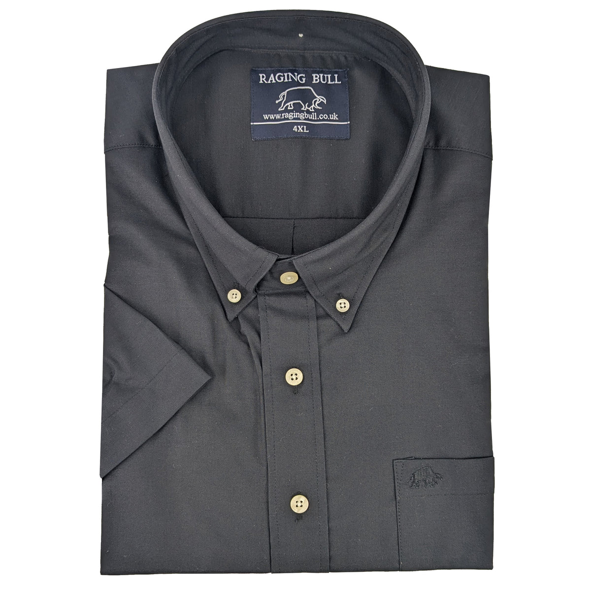 Raging Bull S/S Oxford Shirt - SS1355 - Black 1