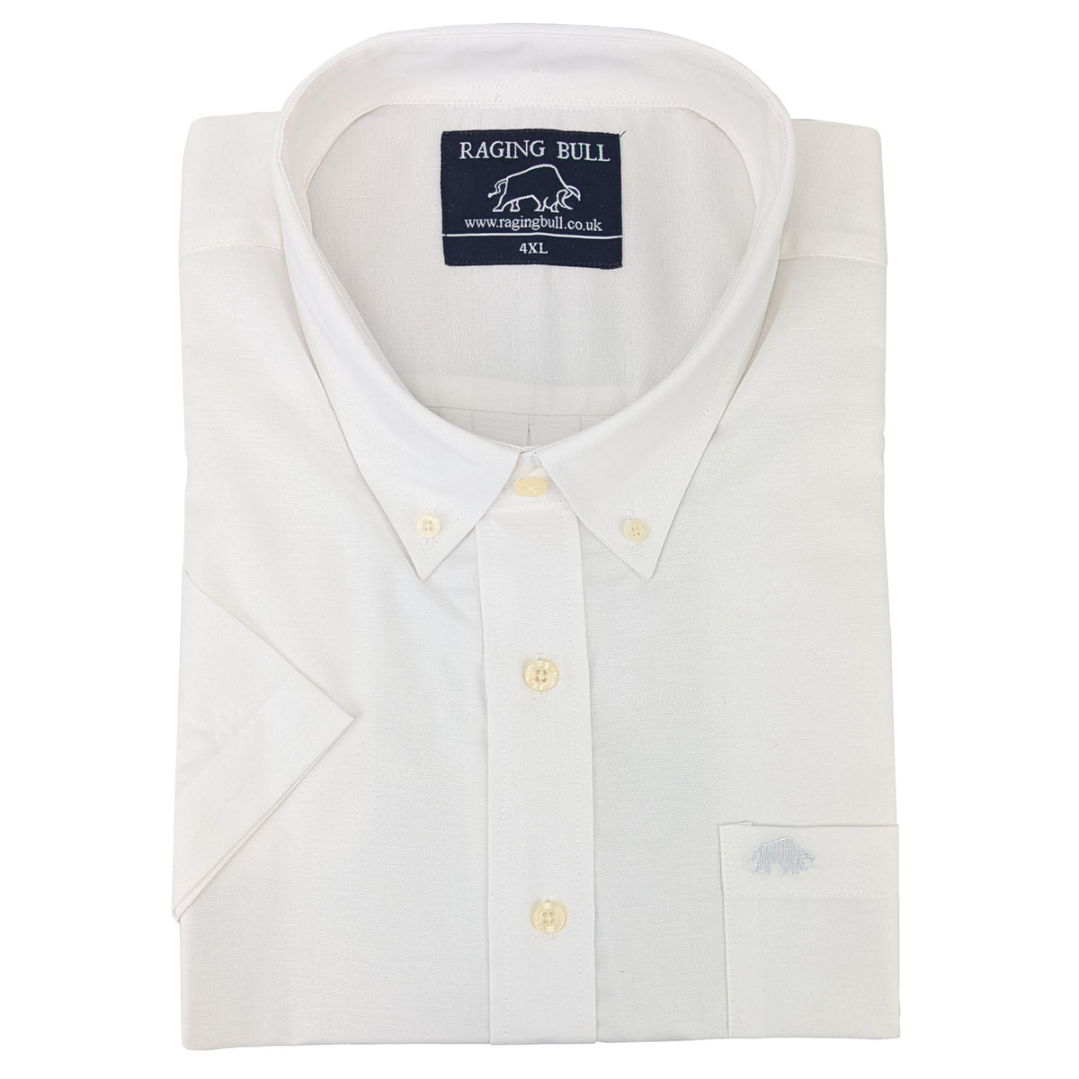 Raging Bull S/S Oxford Shirt - SS1355 - White 1
