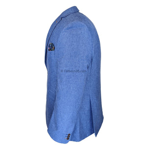 Scott Linen Sports Jacket - S23110J - Blue 4