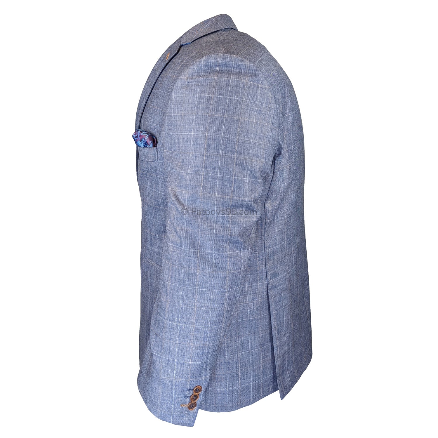 Scott Suit Jacket - SS19204 - Light Blue Check 4