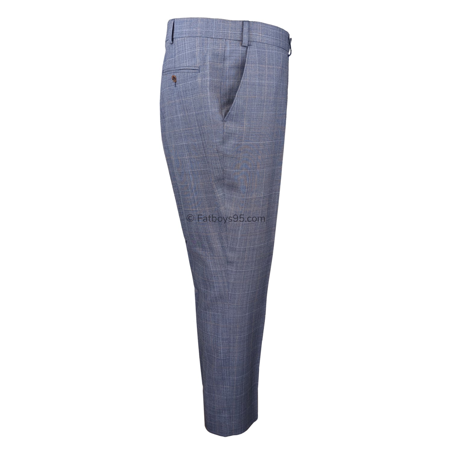 Scott Suit Trousers - SS19204 - Light Blue Check 5