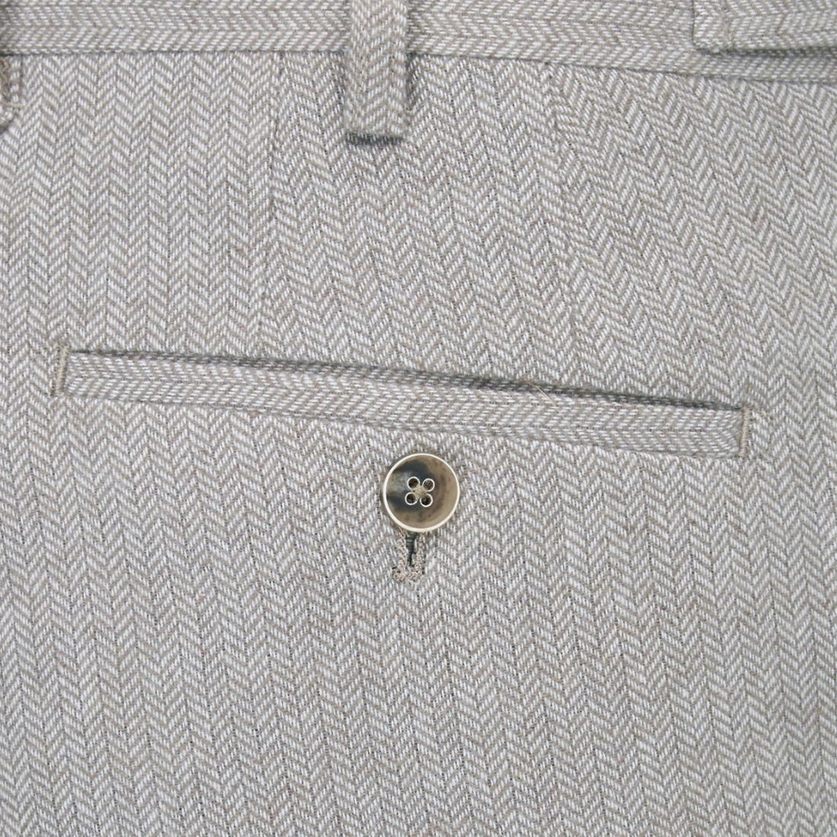 Skopes Tweed Herringbone Suit Trousers - MM70061 - Jude - Stone