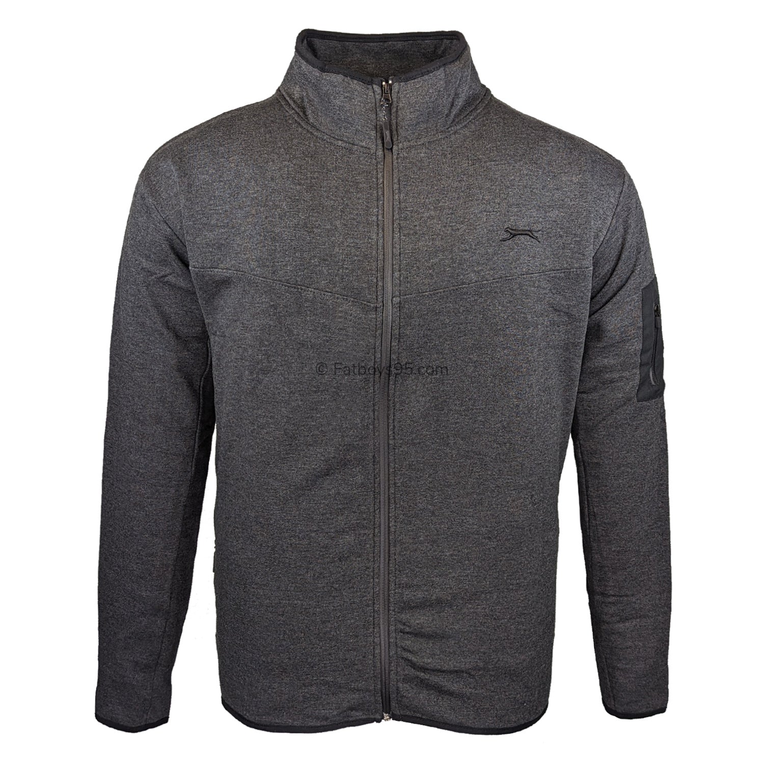 Slazenger Full Zip Jumper - Kayle - Charcoal Marl 1