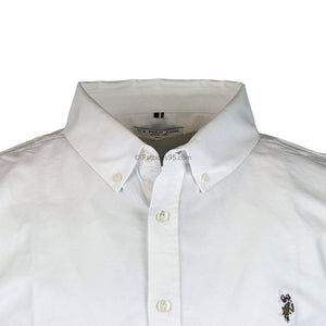 U.S. Polo Assn S/S Oxford Shirt - BUP0008 - Bright White 2