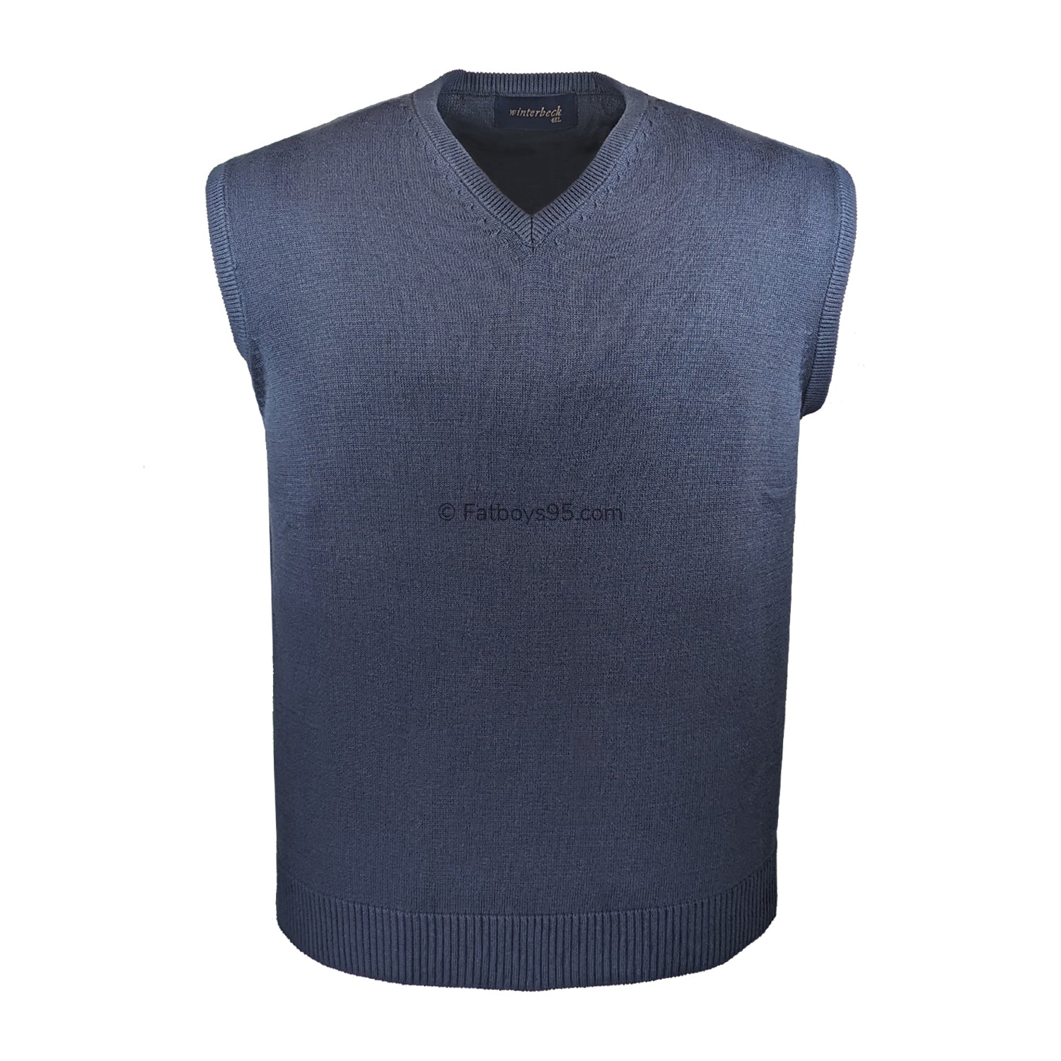 Winterbeck Sleeveless V Neck Jumper - JF57 - Navy 1