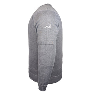 Woodworm V Neck Sweater - SQWGL - Grey 4