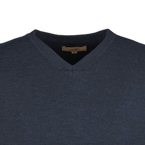 Woodworm V Neck Sweater - SQWGL - Navy 2