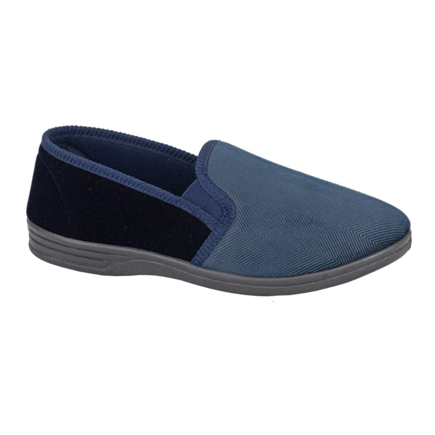 Big Men's Zedzzz Slippers MS440 Lewis Navy UK to UK 16