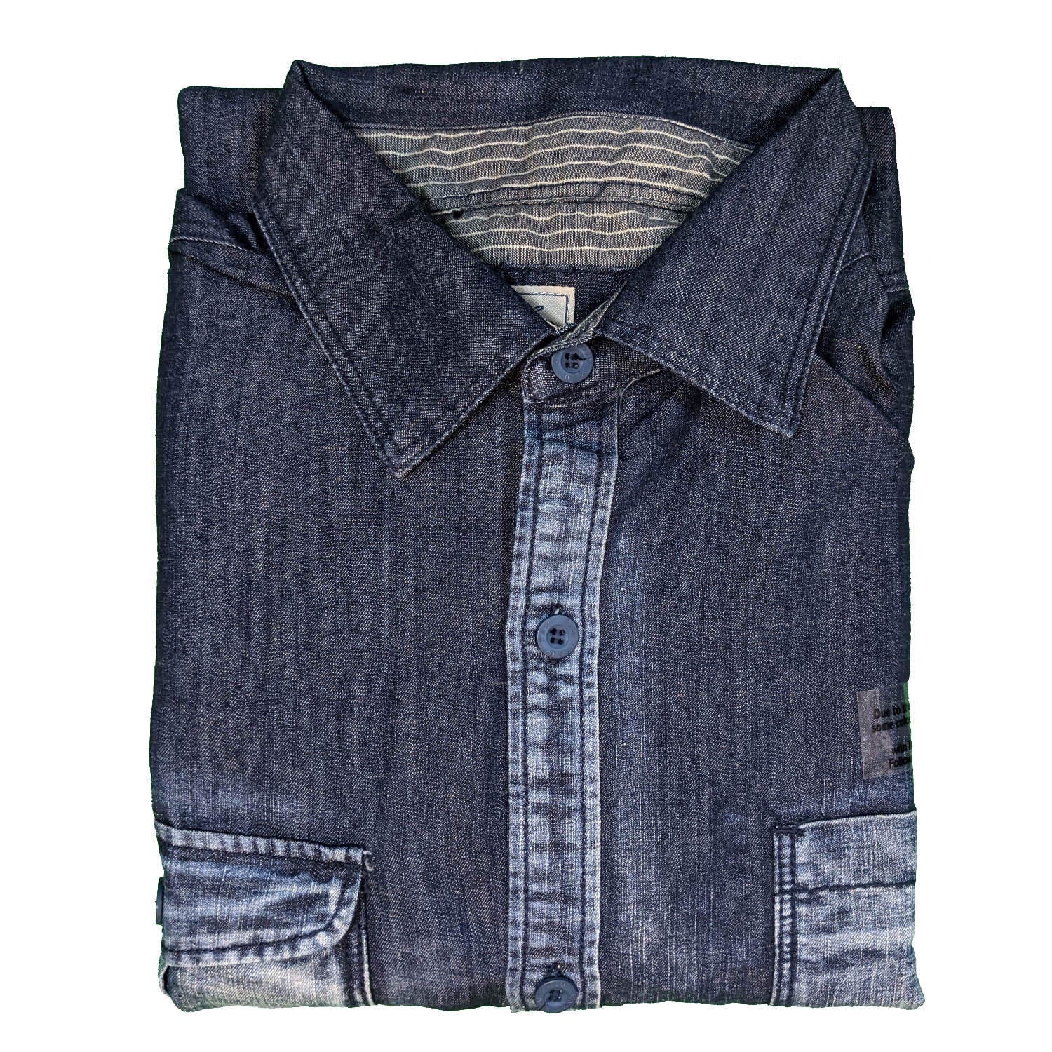 Kam Denim S/S Shirt - KBS Heath - Washed Indigo 1