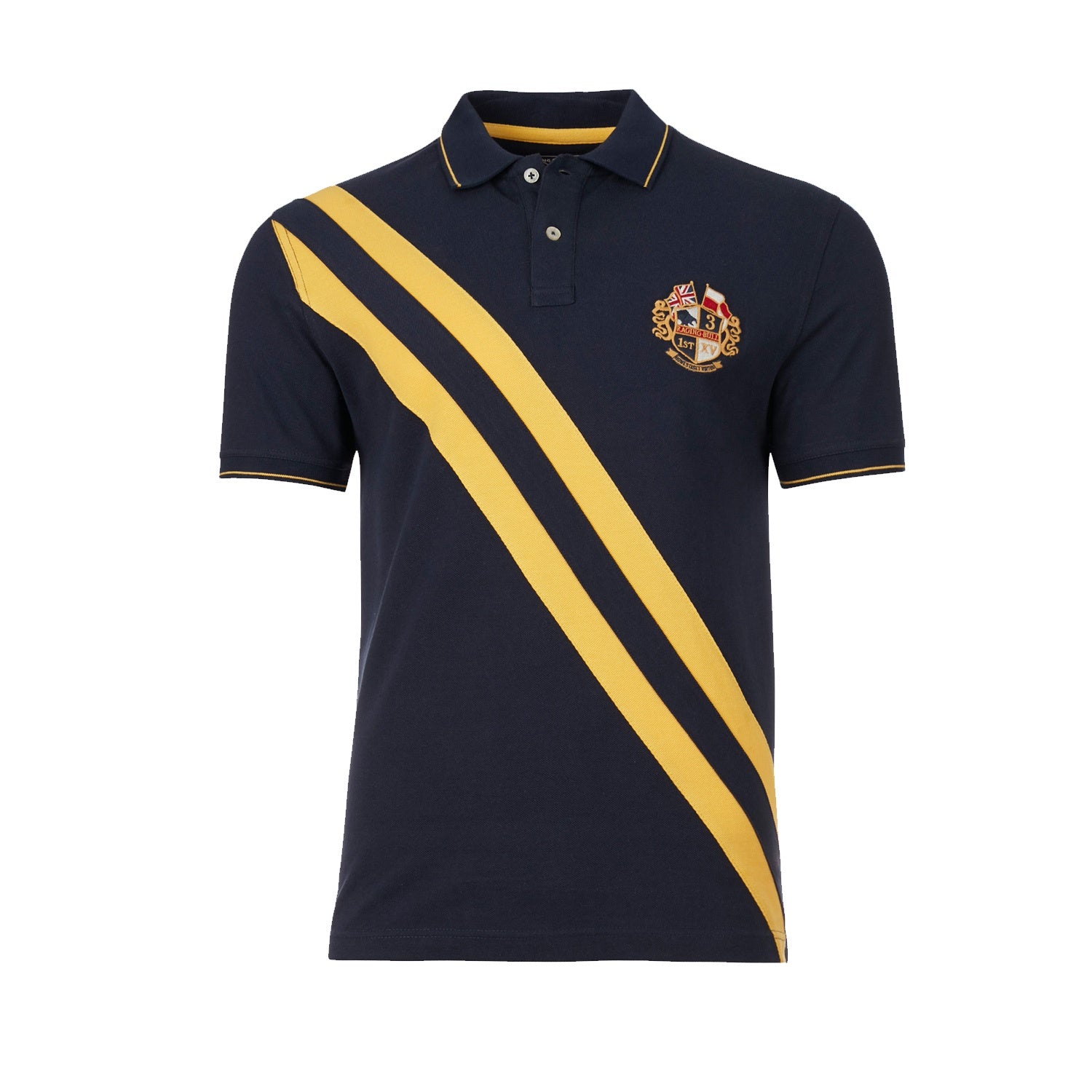 Raging Bull Diagonal Stripe Polo - S20PL15 - Navy 1