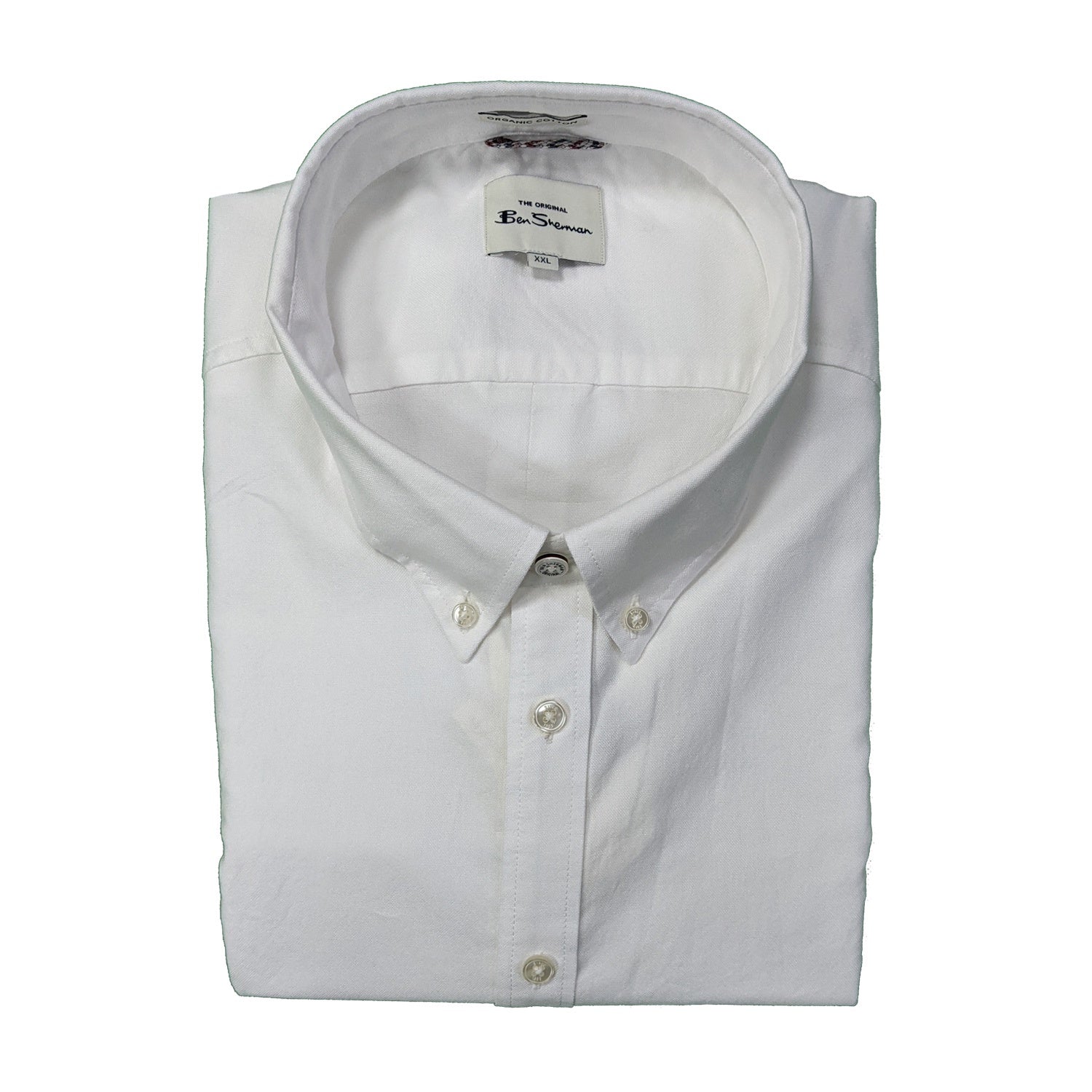 Ben Sherman S/S Oxford Shirt - 0065095IL - White 1