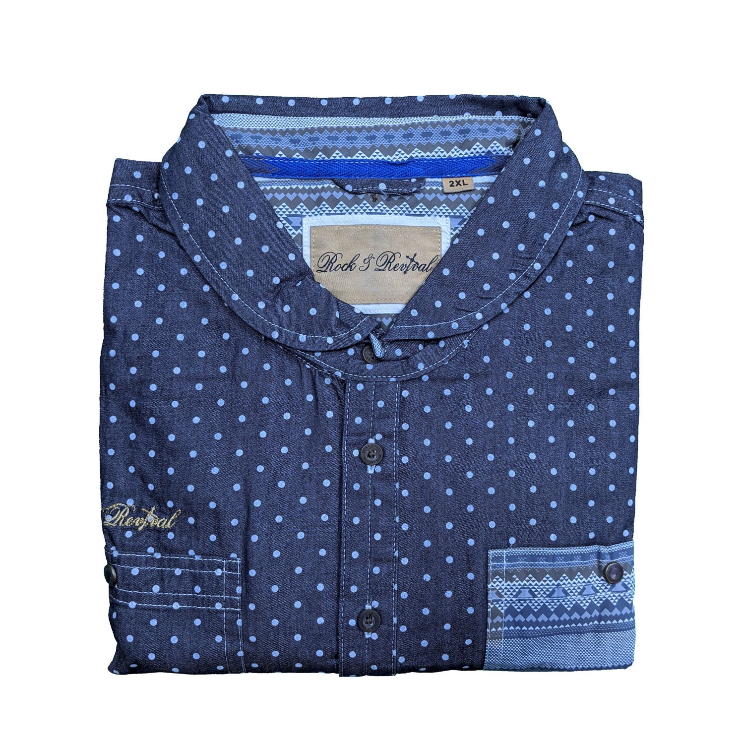 Rock & Revival L/S Shirt - DF212 - Blue 1