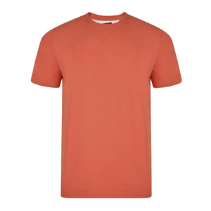 Kam Plain Round Neck T-Shirt - KBS 500S - Coral 1