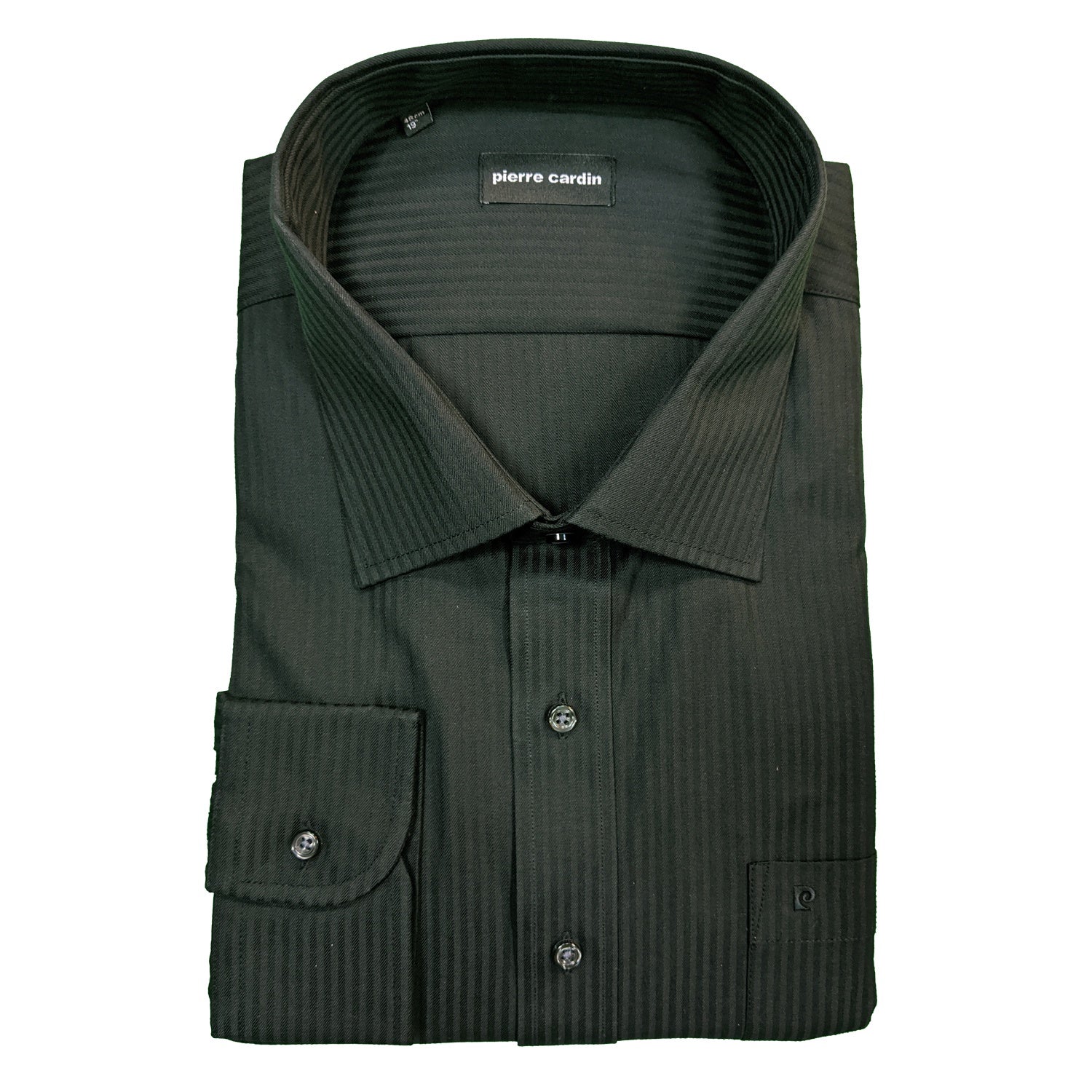 Pierre Cardin L/S Stripe Shirt - PC1809 - Black 1