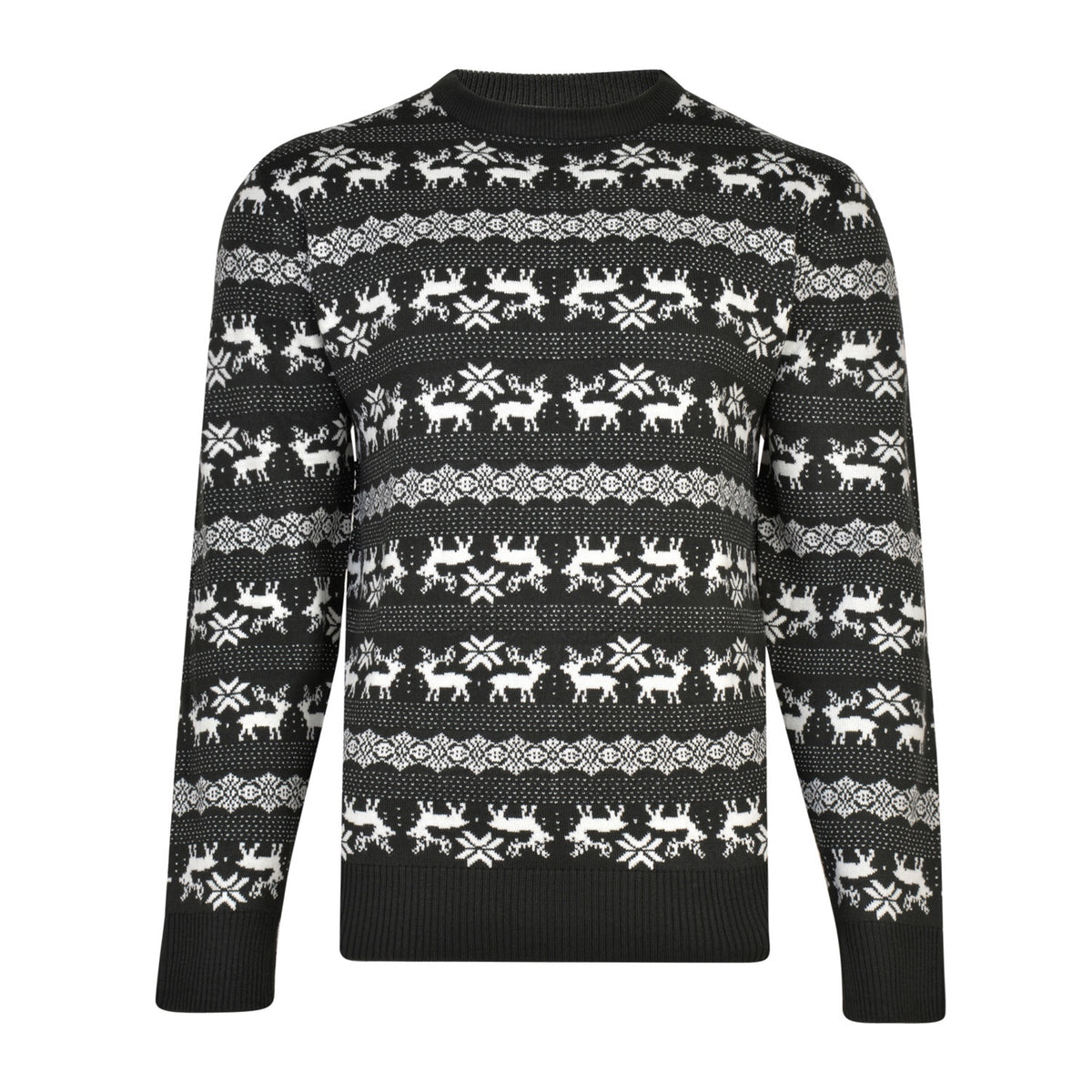 Kam Xmas Jumper - KBS X004 - Charcoal 1