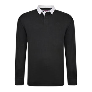 Kam L/S Jersey Rugby Polo - KBS 5426 - Black 1