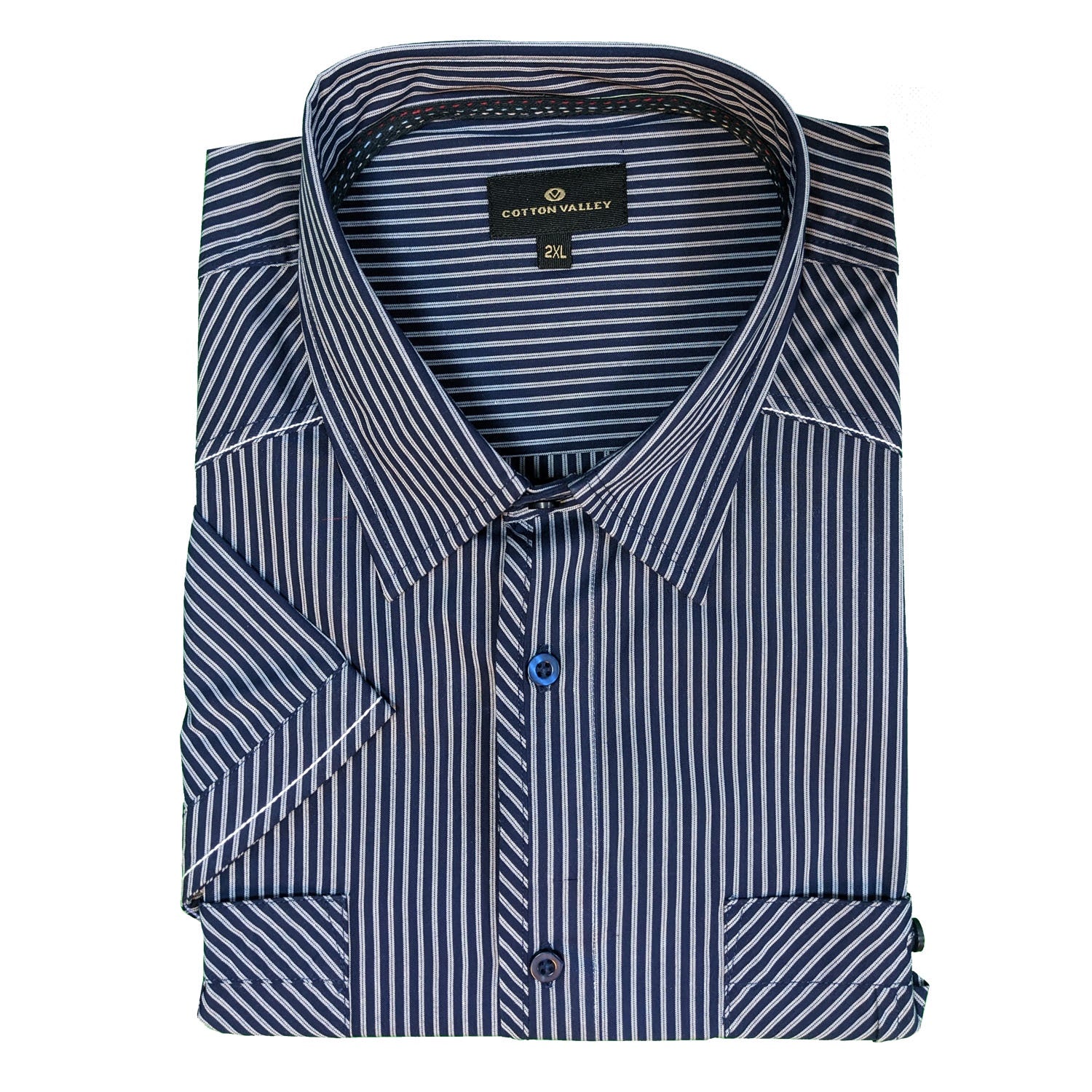 Cotton Valley S/S Shirt - 14152 - Navy 1