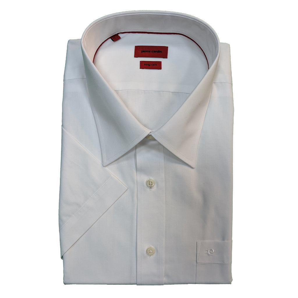 Big Men's Pierre Cardin S/S Shirt - PC9003 - White | 18.5