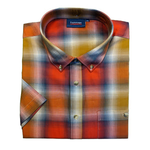 Espionage Shadow Check S/S Shirt - SH331 - Red / Brown / Navy 1