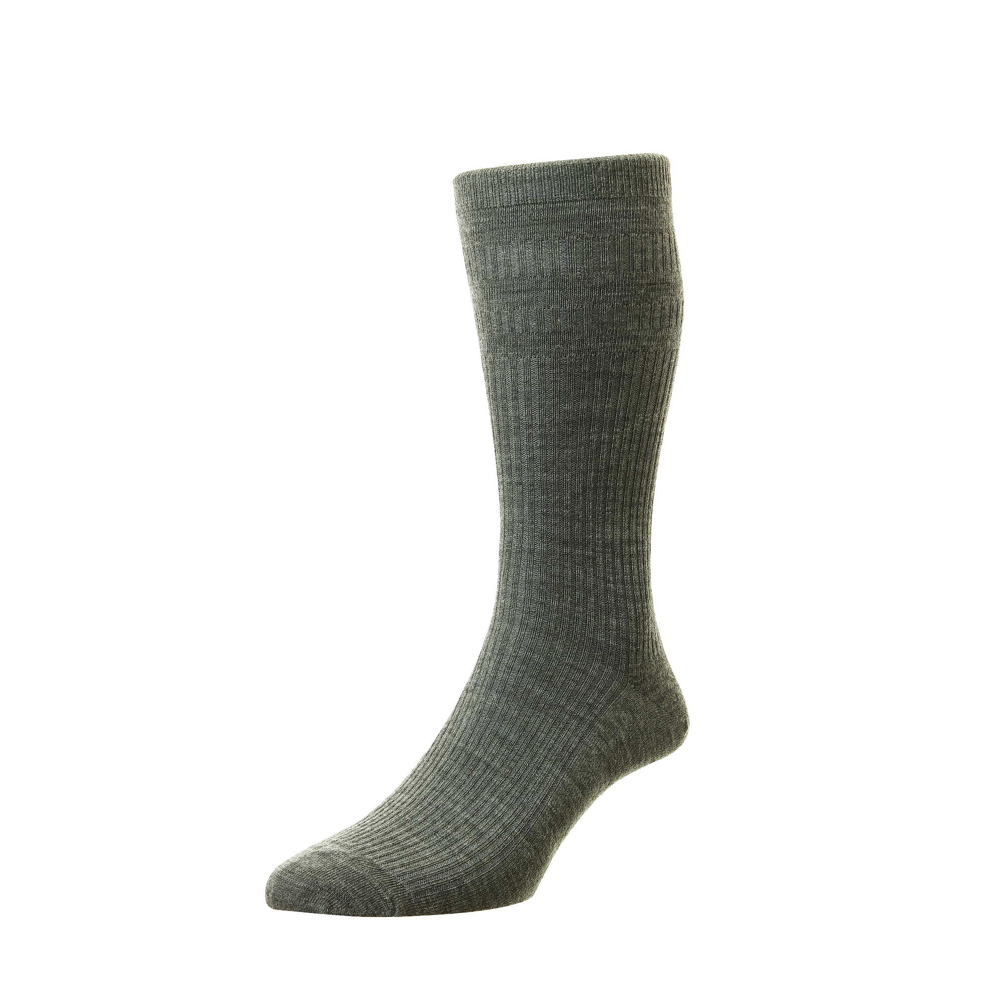 HJ Extra Wide Softop Socks - HJ191H - Cotton - Mid Grey