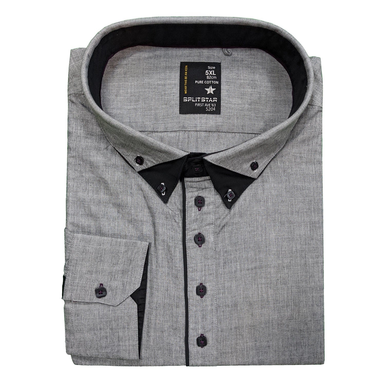 Splitstar L/S Shirt - KS11073 - Denzil - Grey 1