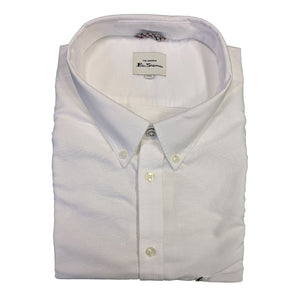 Ben Sherman S/S Oxford Shirt - 0059140IL - White 1