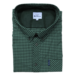 Ben Sherman S/S Shirt - 0059142IL - Dark Emerald 1