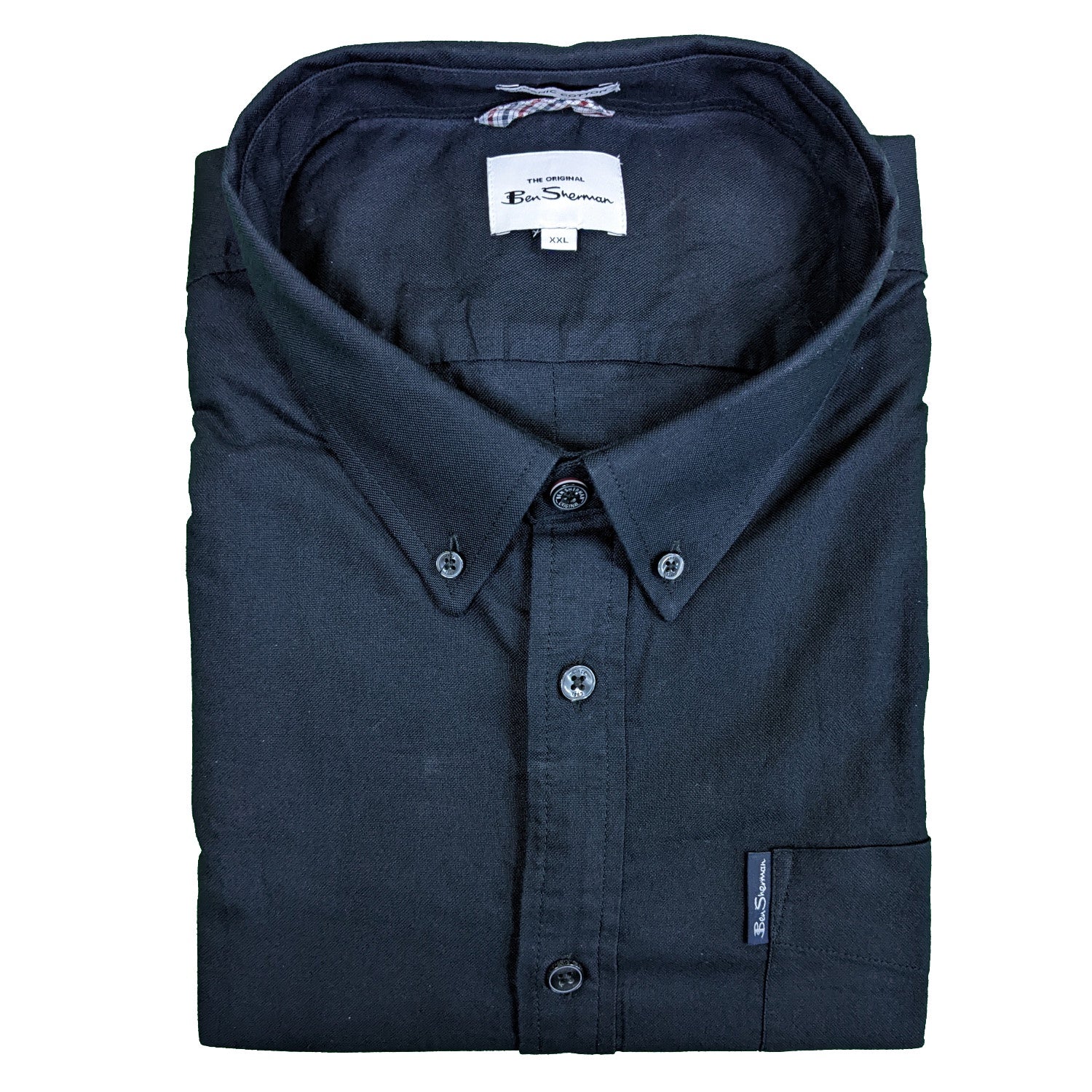 Ben Sherman L/S Oxford Shirt - 0065094IL - Barley Black 1