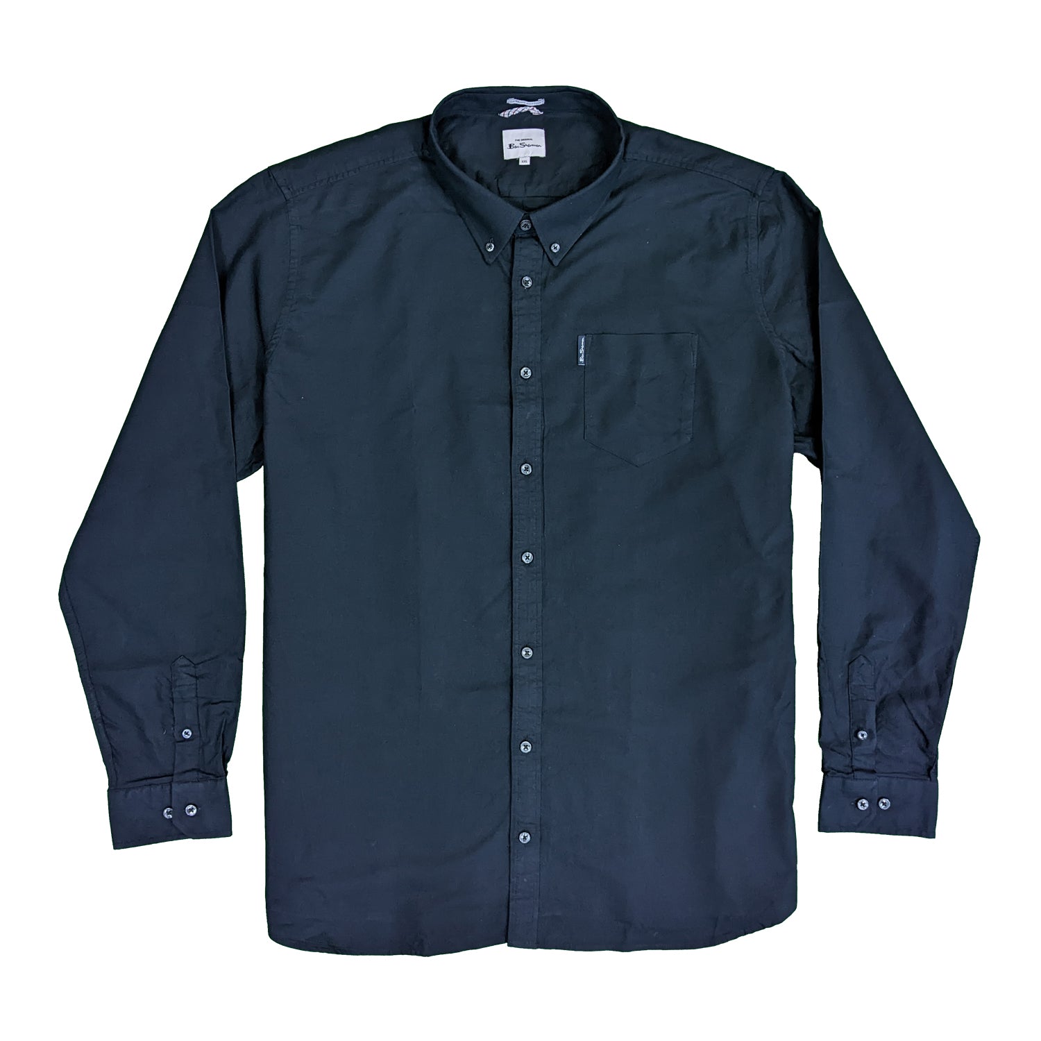 Ben Sherman L/S Oxford Shirt - 0065094IL - Barley Black 2