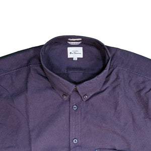 Ben Sherman L/S Oxford Shirt - 0065094IL - Purple 3