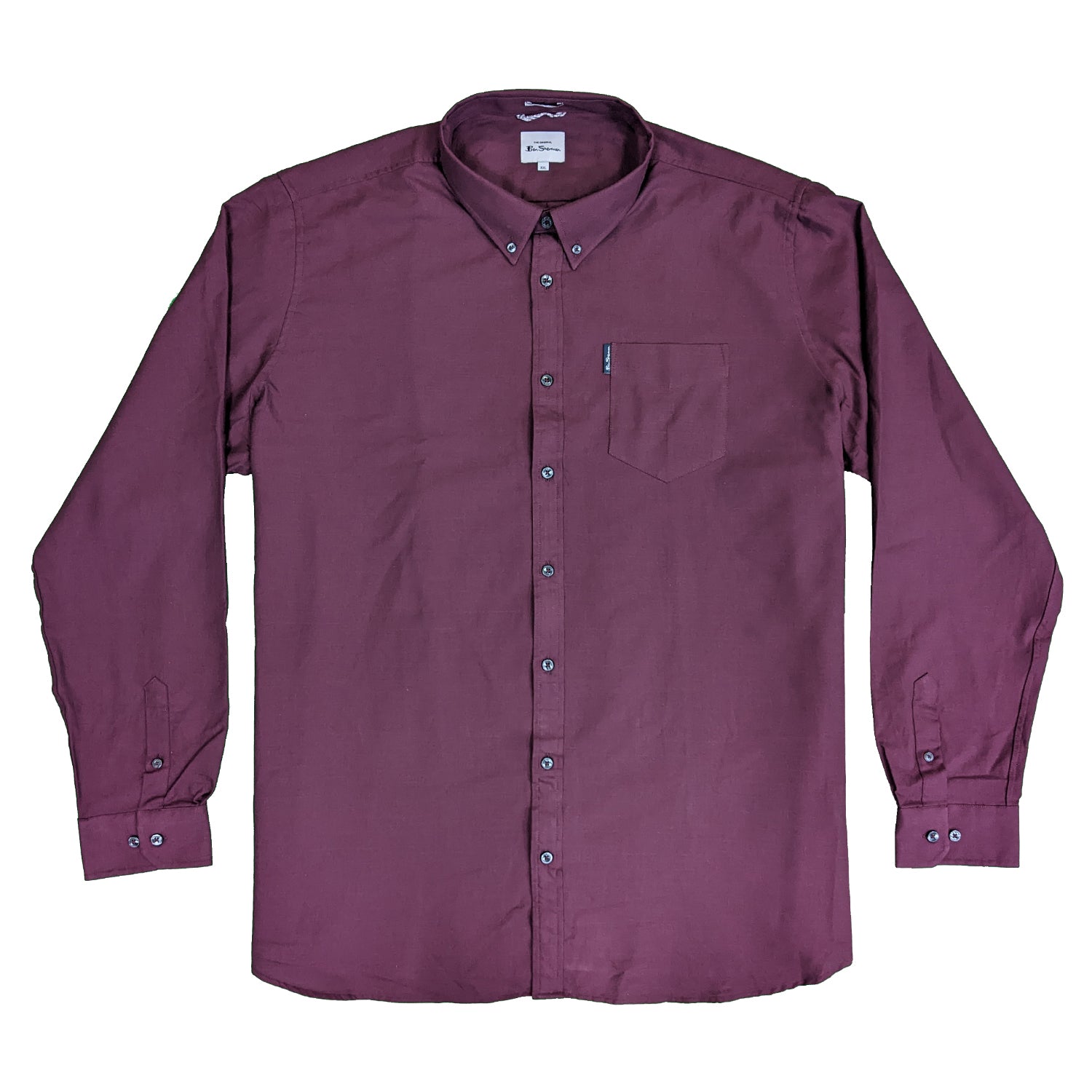 Ben Sherman L/S Oxford Shirt - 0065094IL - Wine 2