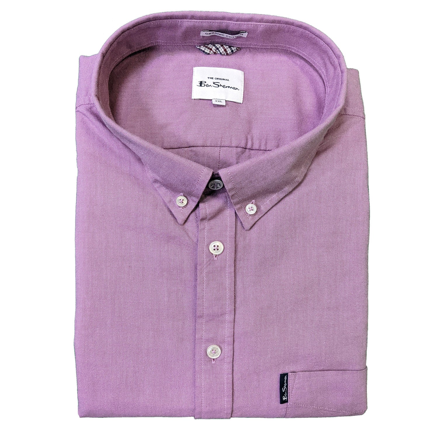 Ben Sherman S/S Oxford Shirt - 0065095IL - Grape 1