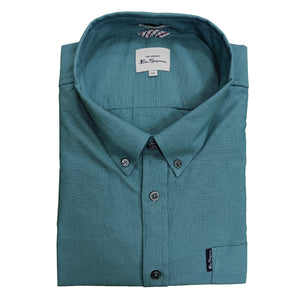 Ben Sherman S/S Oxford Shirt - 0065095IL - Wedgewood Blue 1