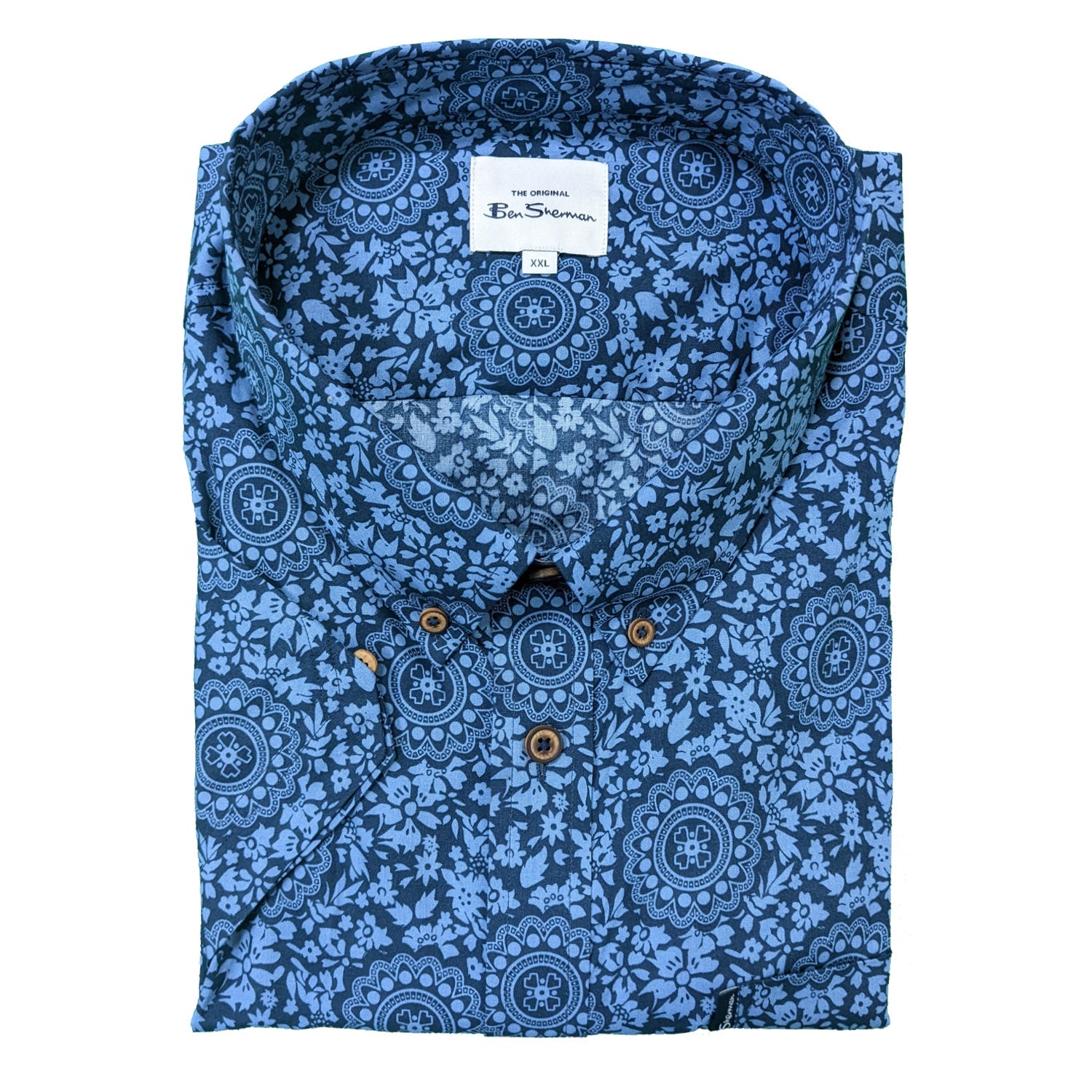 Ben Sherman S/S Shirt - 0066662IL - Blue Denim 1